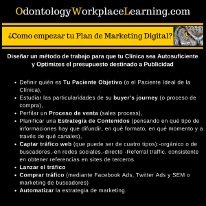 Como empezar el Plan de Marketing Digital de la Clínica Dental